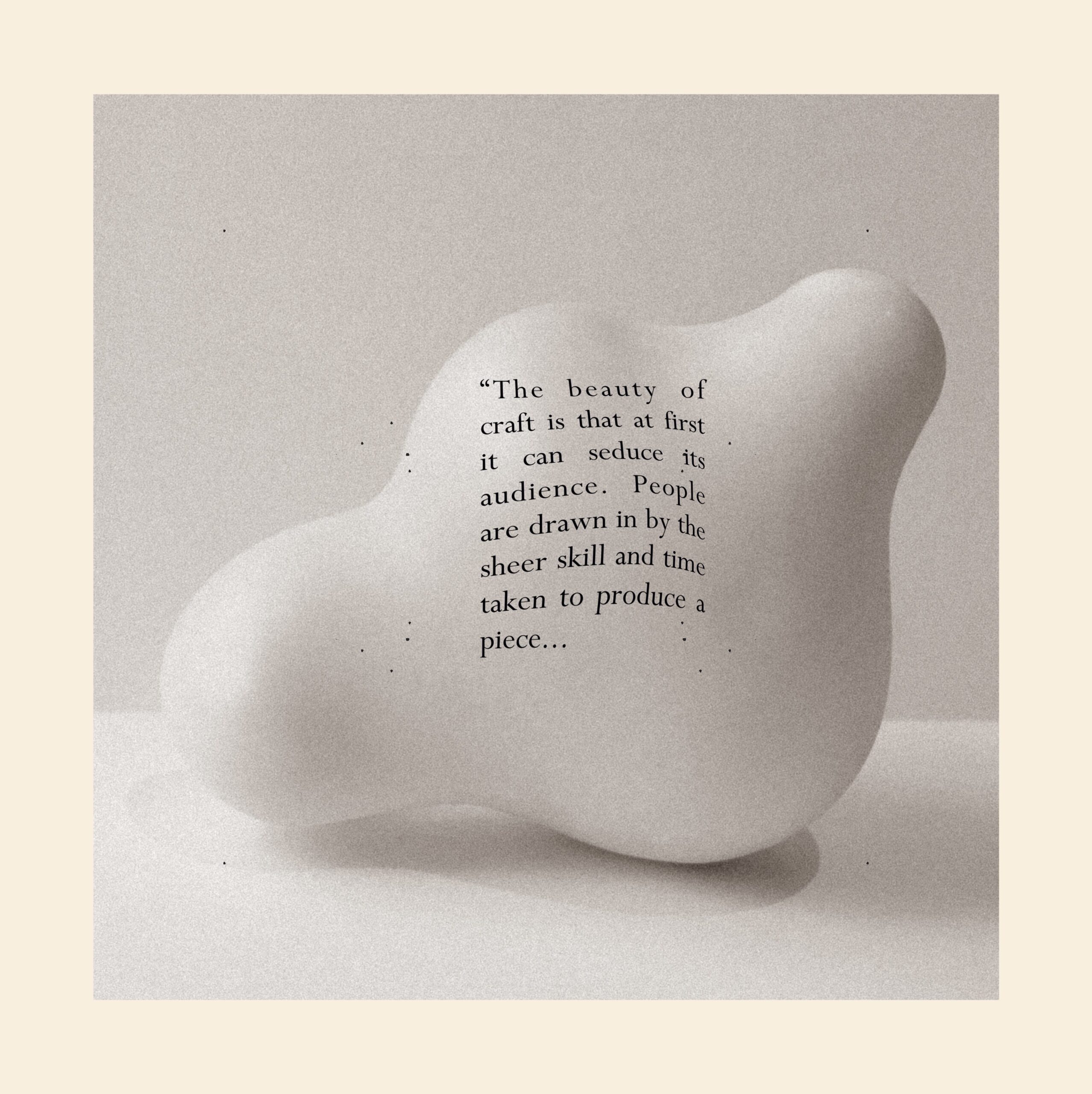 Clay objects with text on it