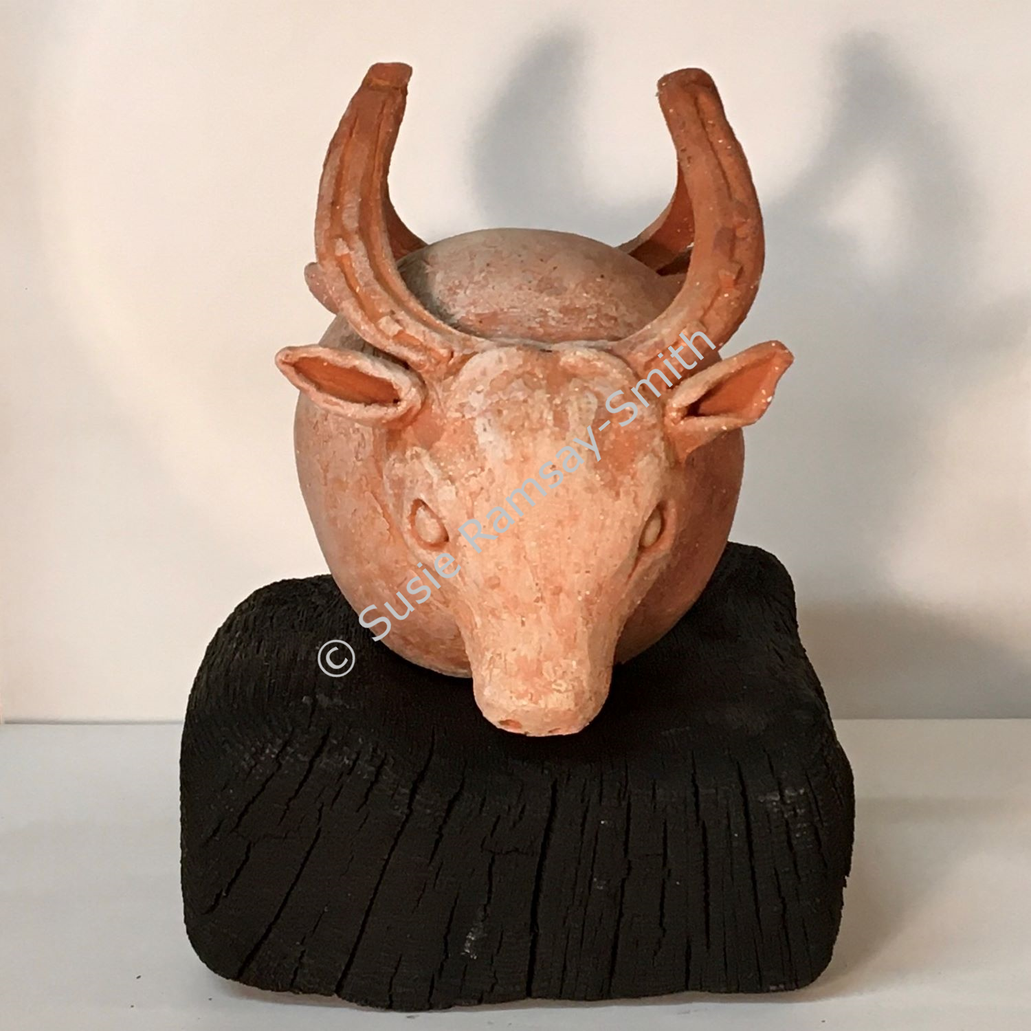 Clay sculpture of ox